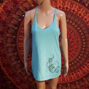 Sea turtle racerback tank top size large
